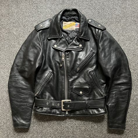 Vintage Vintage Schott Perfecto One Star 613 Leather Jacket | Grailed Schott Leather Jacket Men, Schott Leather Jacket, Schott Jacket, Schott Perfecto, Acid Bath, Stylish Hoodies, Style Goals, Clothing Pieces, Weird Stuff