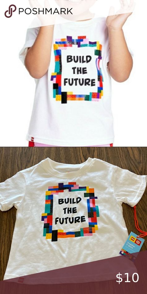 NWT Lego Build the Future Shirt Lego Tshirt Designs, Lego T Shirt Ideas, Lego Tshirt Ideas, Lego Shirt Ideas, Lego Tshirt, Lego Teacher, Lego Fashion, Lego School, Lego Shirts