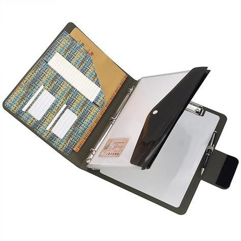 Amazon.com : Pixel Style Portfolio Whiteboard Padfolio with Expanded Document Bag, 3-Ring Binder Business Organizer Portfolio Case (Black and White) : Office Products Ipad Portfolio Case, Portfolio Binder, Black And White Office, Leather Ipad Case, Portfolio Case, Document Bag, Business Portfolio, Padfolio, White Office