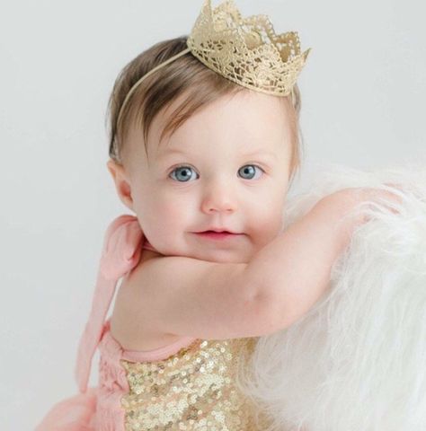 Lace Crown, Lace Crowns, Crown Party, Mini Crown, Birthday Vintage, Smash Cake Photoshoot, Unicorn Headband, Birthday Crown