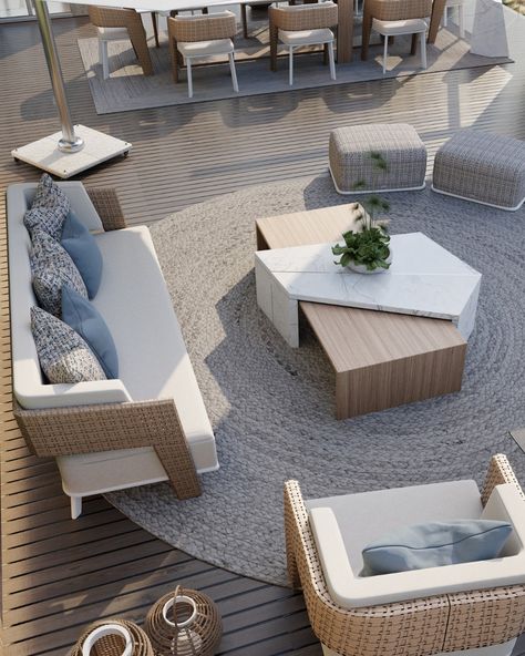 Embrace luxury outdoor living with LUXXU’s Outdoor Experience pieces. The Galea Wood Collection, featuring sofa and armchairs, and the Mayer Wood Center Table create an exquisite rooftop retreat. Enjoy our Summer Sale and upgrade your projects by tapping the link in our bio! 🔗 #lifestylebyluxxu #outdoordesign #luxuryfurniture #modernlighting #covethouse #interiordesign #luxuryhomes #outdoordecor #outdoordesign #outdoorfurniture #outdoorliving #outdoors #terracedesign #luxuryapartments #lux... Wood Center Table, Luxxu Modern Design Living, Innovative Materials, Outdoor Lounge Area, Interior Design Presentation, Sleek Furniture, Expensive Houses, Terrace Design, Outdoor Essentials