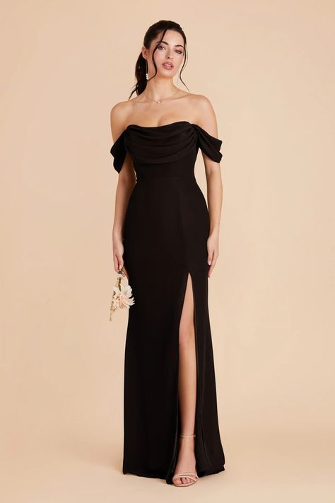 Long black strapless dress