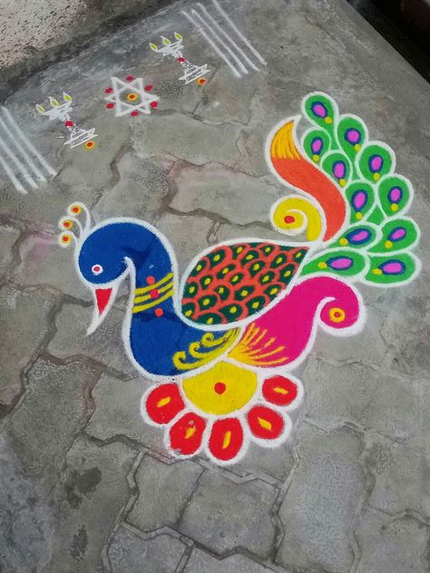 Scenery Rangoli, Levi Quotes, Ganpati Rangoli, Sankranti Muggulu, Margali Kolam, Colour Kolam, Round Mehndi Design, Diwali Ideas, Indian Rangoli Designs