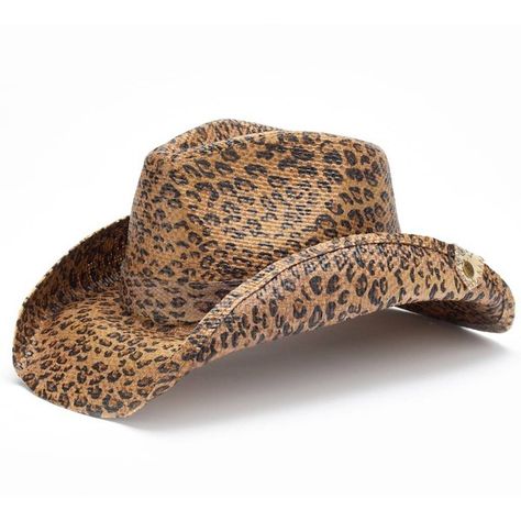 Tan Cowboy Hat, Cheetah Hat, Straw Cowgirl Hat, Tan Hat, Colorful Hat, Brimmed Hat, Vintage Fashion Photography, Leopard Fashion, Straw Hats