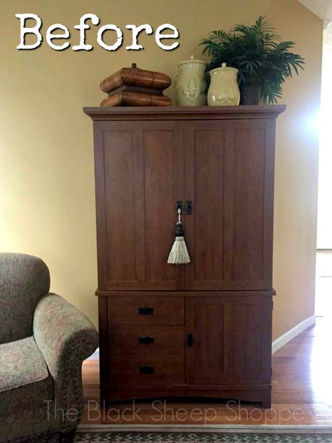 Outdated 1990s TV armoire Living Rooms With Armoires, Vintage Armoire For Tv, Decorate Armoire Top, How To Decorate On Top Of Armoire, Lamp On Top Of Armoire, Armoire Decor Top Of, Top Of Armoire Decor Bedroom, How To Style The Top Of An Armoire, Styling Top Of Armoire