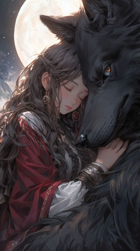 Werewolf And Girl, Lady Werewolf, Wolf And Girl, Wolf Princess, Werewolf Pack, Wolf Monster, Wolf People, الفن الرقمي, Wolves And Women