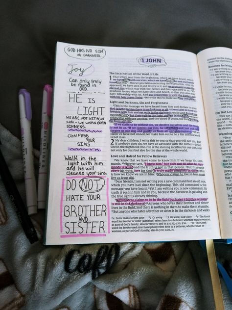 John Chapter 1 Bible Study Notes, John 1 Bible Journaling, 1 John Bible Journaling, Bible Journaling John, Christian Facts, Bible Annotations, Notes Idea, John Bible, Bible Summary