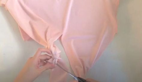 This is a guide to making a DIY wrap top without sewing. Learn how to make a wrap top out of an old t-shirt, with this simple step-by-step tutorial. How To Make A Wrap Top, Wrap Top Diy, Diy Wrap Top, Make A Tie, Diy Wrap, Wrap Shirt, Seam Ripper, Old T Shirts, Cut Tshirt