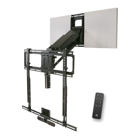 Motorized Tv Mount, Swivel Tv Mount, Gym Basement, Tv Height, Fireplace Tv Mount, Tv Holder, Home Gym Basement, Above Fireplace, Tv Over Fireplace