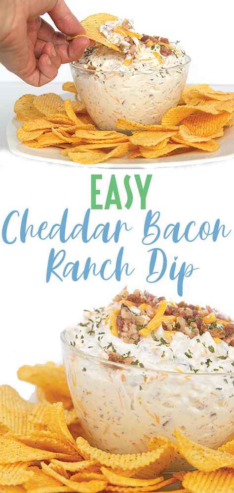 Cheddar Bacon Ranch Dip, Cheddar Cheese Dip, Bacon Cheddar Dip, Bacon Ranch Dip, Prayer Tattoo, Cheddar Dip, Delicious Dips Recipes, Bacon Dip, Cheese Dip Recipes