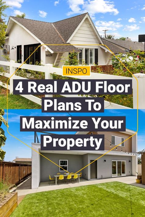 Garage Adu Floor Plans, Adu Floor Plans, Granny Flat Plans, Garage Apartment Floor Plans, Studio Apartment Floor Plans, Small House Blueprints, Accessory Dwelling Unit, Building A Tiny House, Apartment Floor Plans