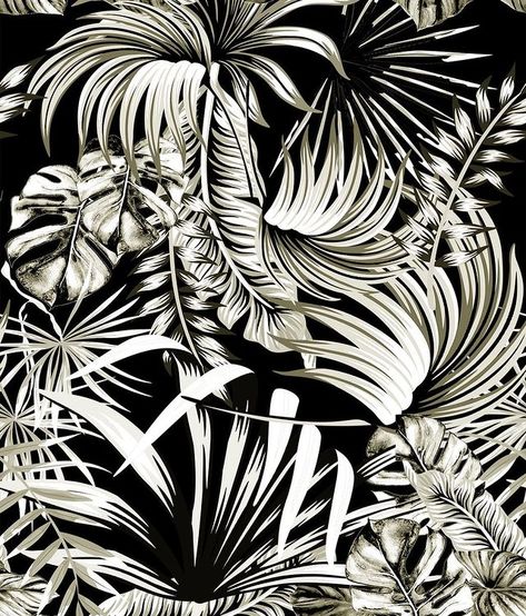 Patternbank trên Instagram: “Wow! Black Forest by Patternmania by Cláu Costa now available on our @patternbank online textile studio! Link in bio! Shop the design now!…” Forest Filler Tattoo, Jungle Tree Tattoo, Tropical Forest Tattoo, Rainforest Tattoo Ideas, Jungle Theme Tattoo Sleeve, Jungle Tattoo Design, Jungle Leaves Tattoo, Jungle Tattoo Ideas, Jungle Theme Tattoo