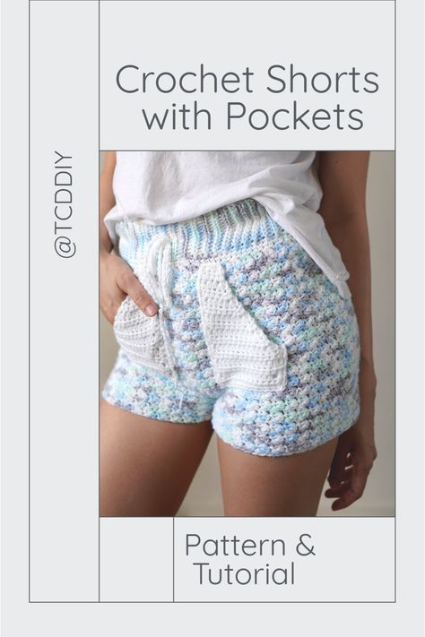 High Waisted Shorts Pattern, Crochet Top Tutorial, Crochet Shorts Pattern, Summer Top Pattern, Unique Clothes, Modern Crochet Patterns, Crochet Short, Step By Step Crochet, Photo Pattern