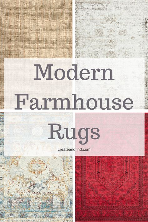 Modern Farmhouse Rugs Modern Farmhouse Rugs, Small Bathroom Rugs, Farmhouse Rugs Living Room, Farmhouse Dining Room Rug, Farmhouse Style Rugs, Custom Farmhouse Table, Farmhouse Family Rooms, Natural Rugs, Farmhouse Dining Rooms Decor