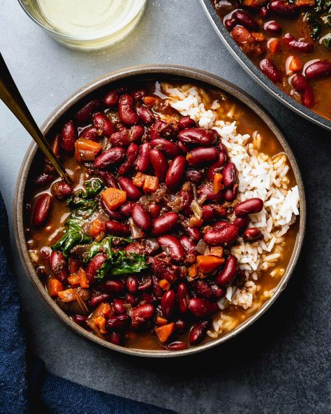 Vegetarian Red Beans And Rice Recipe, Beans Recipe Vegetarian, Vegetarian Red Beans And Rice, Red Beans And Rice Recipe Vegetarian, Recipe With Beans, Red Bean And Rice Recipe, Vegetarian Rice Recipes, Red Beans Recipe, Red Beans And Rice Recipe