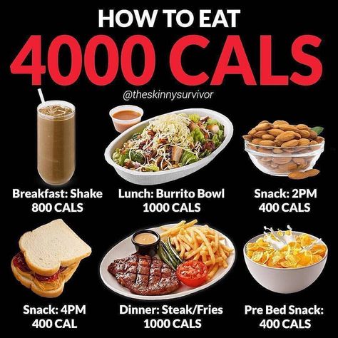 4000 Calories, Healthy Weight Gain Foods, Food To Gain Muscle, Weight Gain Diet, Best Diet Foods, Weight Gain Meals, Healthy Weight Gain, Calorie Meal Plan, High Calorie Meals