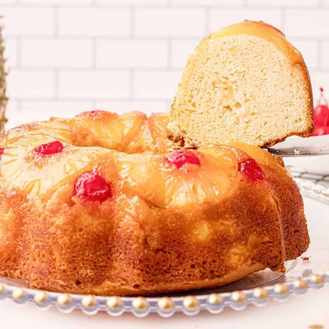 Pineapple Upside Down Bundt Cake Recipe, Pineapple Upside Down Bundt Cake, Pineapple Upside Down Bundt, Upside Down Bundt Cake, Bundt Pans, Cake Mix Ingredients, Bundt Cake Recipe, Pineapple Recipes, Poke Cake Recipes