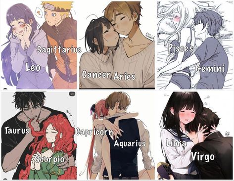 Zodiac Capricorn Anime Characters, Zodiac Signs As Anime Couples, Anime Zodiac Signs Couples, Zodiac Signs Couples, Astrology Dates, Zodiac Couples, Astrology Calendar, Zodiac Sign Fashion, Zodiac Characters