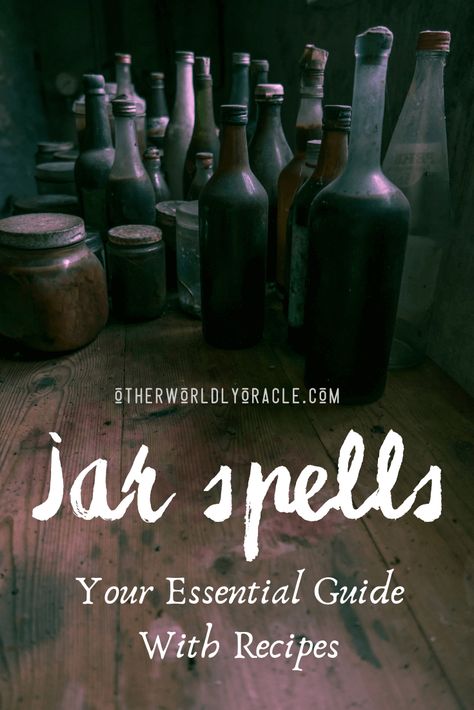 Spell Bottles Recipes, How To Make Spell Jars, Positive Energy Spell Jar, Spell Jars Recipes For Beginners, Travel Spell Jar, Spell Jar Ideas, Desire Spell Jar, Healing Spell Jars Recipes, Money Jar Spell