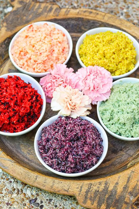 Multigrain Rice Recipe, Perfect White Rice, Purple Rice, Rainbow Rice, Food Innovation, Colored Rice, Natural Food Coloring, Easy Asian Recipes, Rainbow Food