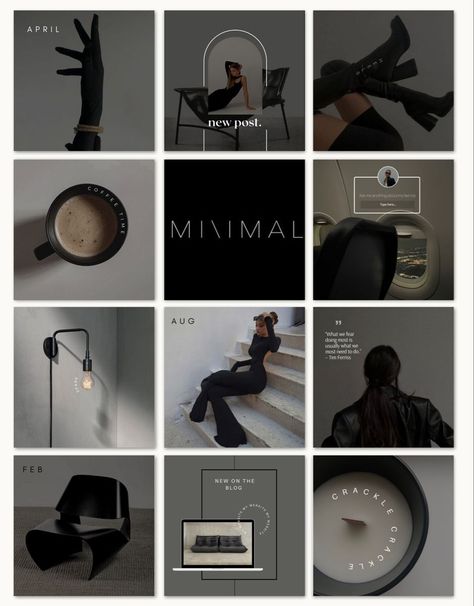 Etsy best-selling black Instagram post templates for 2023. 100% customizable, easy to use, and #Luxury_Fashion_Instagram_Feed #Instagram_Selling_Post_Ideas #Dark_Brand_Aesthetic #Fashion_Brand_Moodboard Dark Aesthetic Instagram Ideas, Moodboard Aesthetic Dark, Instagram Page Ideas Aesthetic, Dark Theme Aesthetic, Instagram Layout Templates, Layout Insta, Elegance Aesthetic, Instagram Feed Goals, Instagram Design Layout