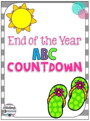 End of the Year ABC Countdown, Sliding into First!, 1st grade, kindergarten Classrooms Kindergarten, Abc Countdown To Summer, End Of Year Countdown, June Ideas, Abc Countdown, Countdown Ideas, Countdown To Summer, Classroom Elementary, End Of The Year Activities