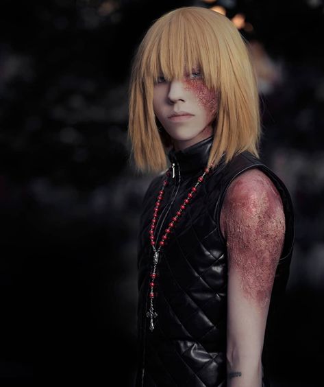 😍Mello cosplay by mishacos from deviantart😍 Follow @deathnotestore Follow @deathnotestore Click the shop link in bio 2000s Reggaeton Aesthetic, Long Lower Lashes, Mello Cosplay, L Cosplay, Wammy's House, Mihael Keehl, Red Hair Men, Deat Note, L Lawliet