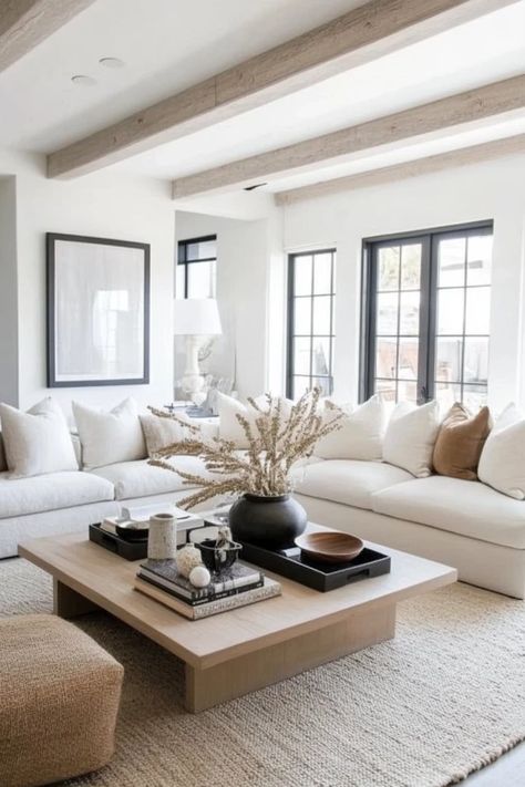 "Transform your living room with the beauty of Scandinavian Minimalism! 🛋️🌿 Ideal for adding clean lines and natural elements. 🌿✨ #MinimalistDecor #ScandiStyle #LivingRoomInspo" Neutral Living Room White Couch, Minimalism Living Room Design, Scandi Family Room, Nordic Modern Living Room, Family Room Minimalist, Cozy Minimalism Aesthetic, Scandi Minimalist Living Room, Home Staging Living Room, Nordic Minimalist Living Room