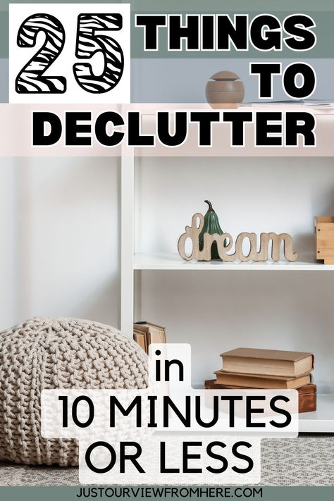 EASY THINGS TO DECLUTTER RIGHT NOW! Want to learn how to declutter your home but feeling a bit overwhelmed by the thought of it? A great way to get started is with some quick and easy 10-minute decluttering projects. YOU DON’T HAVE TO DECLUTTER YOUR HOUSE IN 1 DAY There are many ways to declutter including extreme methods like doing it all in one day but another option is to take it one very small step at a time. Things To Declutter, How To Declutter, One Small Step, Small Step, Declutter Your Home, Pregnancy Birth, 10 Minute, Quick Easy, Declutter