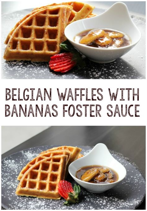 Bananas Foster Waffles, Banana Foster Waffles, Chaffles Recipes, Quick Yummy Breakfast, Banana Fosters, Waffles From Scratch, Bananas Foster Sauce, Banana Foster Recipe, Bakery Inspiration