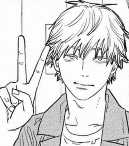 Denji Funny, Denji Manga, Peace Sign Hand, Chainsaw Man Manga, Tatsuki Fujimoto, Manga Aesthetic, Man Icon, Moon Light, Slide Show