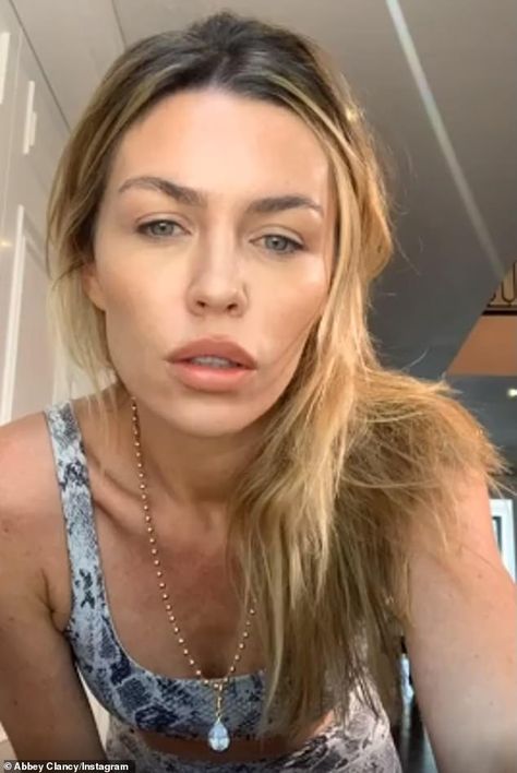 Keeping fit: Abbey Clancy enjoyed a one-on-one workout session via FaceTime on Tuesday whi... Abbey Clancy, Nicole Scherzinger, Workout Session, Gym Leggings, Personal Trainer, Snake Skin, Celebrities, Health