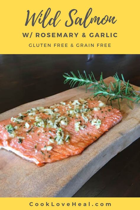 Baked Wild Salmon, Wild Salmon Recipe Baked, Wild Salmon Recipe, Rosemary Salmon, Haddock Recipes, Fish Dinners, Rice And Vegetables, Recipe For Dinner, Inflammation Diet