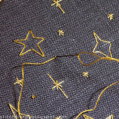 Easy embroidery: how to stitch stars Embroider Stars, How To Stitch, Clothes Embroidery Diy, Denim Embroidery, Easy Embroidery, Star Embroidery, Embroidery On Clothes, 자수 디자인, Sewing Embroidery Designs