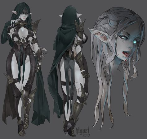 ArtStation - Vampire paladin elf Mroczny Elf, Character Design Cartoon, Elf Art, 다크 판타지, Dungeons And Dragons Characters, An Elf, Fantasy Armor, Fantasy Warrior, Arte Fantasy