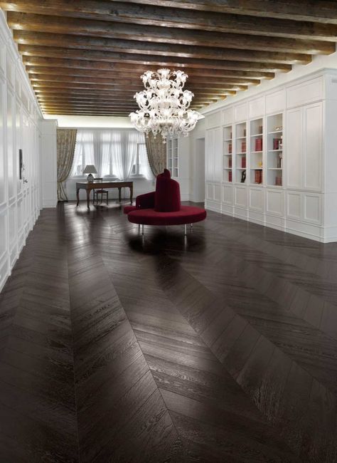 Wenge Engineered Chevron Parquet Engineered Parquet Flooring, Chevron Parquet, Space Saving Furniture Bedroom, Hardwood Floors Dark, Dark Hardwood, Attic Bedrooms, Wood Laminate Flooring, Ceiling Panels, Traditional Furniture