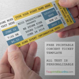 Free Printable Concert Tickets Concert Ticket Template Free, Ticket Template Printable, Concert Ticket Gift, Ticket Design Template, Ticket Template Free, Cover Sheet Template, Concert Ticket Template, Basketball Tickets, Printable Tickets