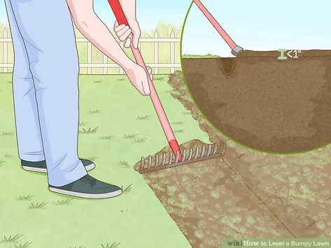 How to Level a Bumpy Lawn (with Pictures) - wikiHow Leveling Yard, Lawn Leveling, Flower Bed Decor, Lawn Roller, Lawn Repair, Lawn Rollers, Diy Lawn, Lawn Care Tips, Garden Services