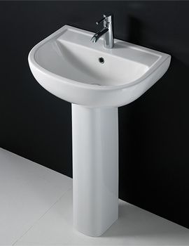 Cloakroom Basins | Small Sinks - QS Supplies UK Modern Pedestal Sink, Cloakroom Sink, Bathroom Pedestal Sink, Ensuite Ideas, Corner Basin, Modern Basin, Small Toilet Room, Semi Recessed Basin, Cloakroom Basin