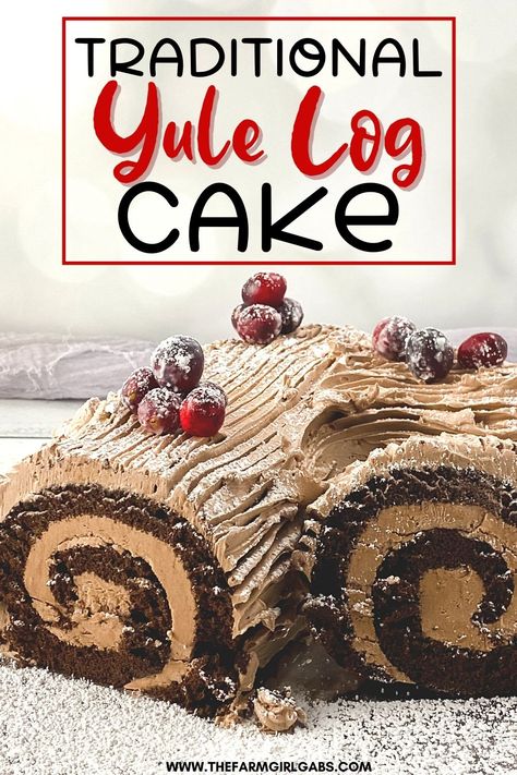 Get ready for the holidays with this fun Traditional Yule Log recipe. The Traditional Yule Log is a popular dessert commonly made during the holiday season in celebration of Christmas. The dessert consists of chocolate cake rolled with buttercream. While it looks like a giant version of a Swiss Roll, it tastes even better and is the perfect dessert to bring with you for any holiday dinners you plan on attending. Yule Log Cake Easy, Traditional Yule Log, Yule Log Cake Recipe, Classic Christmas Recipes, Yule Log Recipe, Solitary Witch, Yule Logs, Christmas Yule Log, Witchy Business