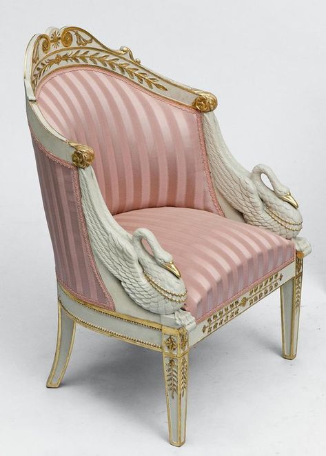 Swan Chair, Pink Furniture, French Decor, Decorative Art, Pink Princess, Swans, Dream Room, Halle, Room Inspo