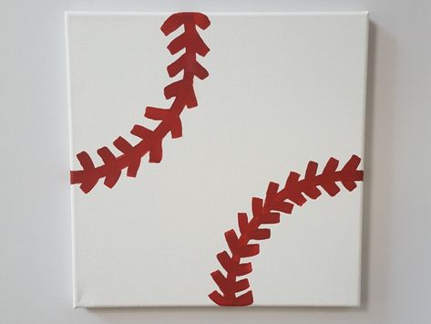 Baseball Painting, Baseball Wall Art, Sports Wall Decor, Sports Painting, Baseball Wall, Football Wall Art, Sports Decor, Football Wall, Side Stitch