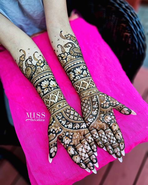 Latest Bridal Mehndi Designs Unique, Elephant Mehendi Design, Elephant Mehendi, Latest Mehndi Designs Wedding, Wedding Henna Designs, Hand Mehendi, Wedding Mehendi, Full Mehndi, Unique Henna