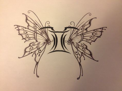 Gemini Butterfly Gemini Butterfly, Gemini Zodiac Tattoos, Hand Tatto, Gemini Tattoo Designs, Tattoos Aesthetic, Twin Tattoos, Butterfly Tattoo Meaning, Gemini Art, Gemini Tattoo