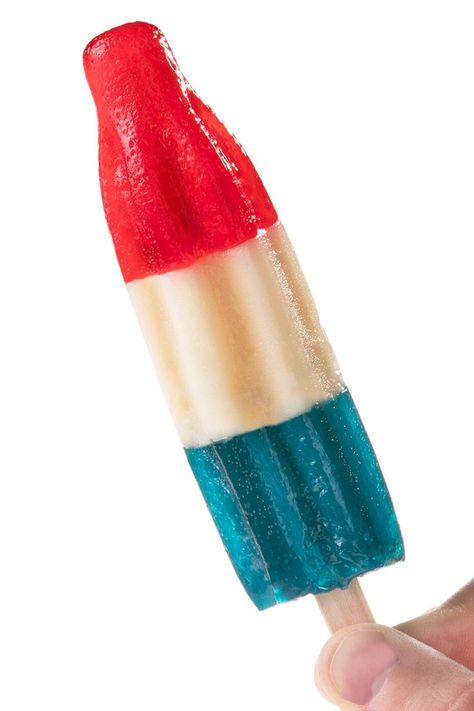 These gummy treats recreate the red (cherry), white (berry blast), and blue (blue raspberry) flavors on a popsicle stick of similar iconic frozen popsicles. Cottage Bedroom Decor, Frozen Popsicles, Rocket Pop, Simple Birthday Decorations, Snack Treat, Popsicle Stick, Red Cherry, Fruit Smoothie Recipes, Blue Raspberry