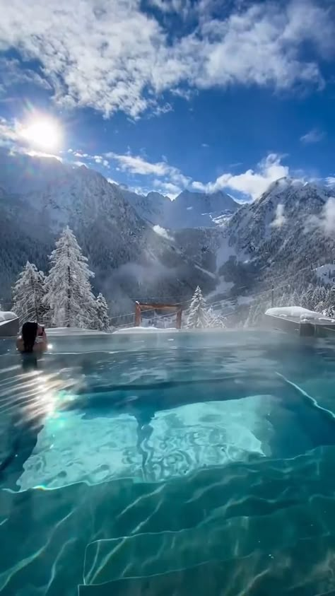 Icy morning in 2022 | Vacation places, Beautiful places to travel, Dream travel destinations Hotel Chalet Al Foss, Winter Spa Aesthetic, Spa Hotel Aesthetic, Voyage Aesthetic, Hotels Aesthetic, Chalet Al Foss, Snow Hotel, Winter Spa, Spa Aesthetic