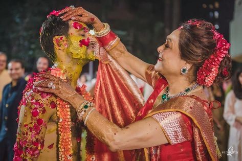 Everything We Know From Khrisha And Anmol Ambani's Wedding Haldi Pics, Tina Ambani, Bartenders Photography, Wedding Ceremony Rituals, Wedding Reception Rooms, Reception Room, Chiavari Chairs, Wedding Rituals, Best Wedding Planner