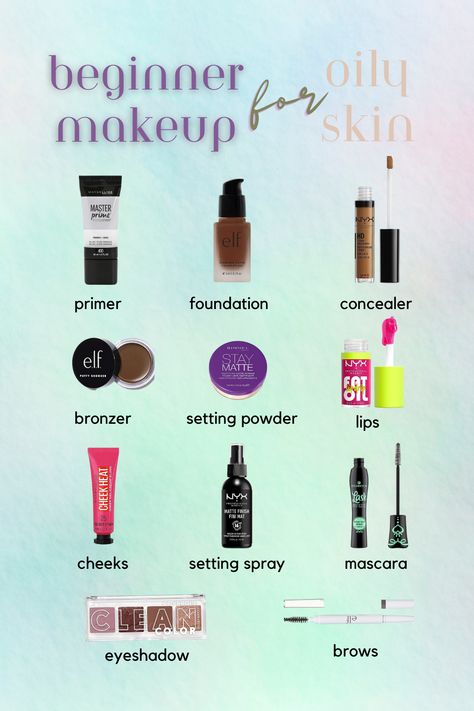 Make Up On A Budget, Makeup Brands For Beginners, Begginer Make Up Products, Makeup On A Budget, Cheap Makeup Products For Beginners, Best Setting Spray For Oily Skin, Budget Makeup Products, Makeup For Oily Skin, Easy Makeup Routine