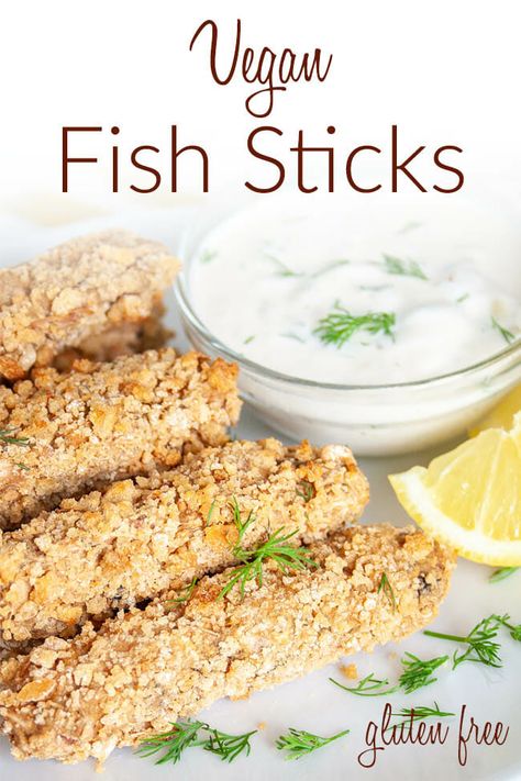 These Vegan Fish Sticks have a flaky texture inside and a crispy crunchy coating. Made with jackfruit and nori two different ways. (gluten free) Vegetarian Meals For Kids, Healthy Vegan Dinner, Healthy Brunch Recipes, Vegan Fish, Vegan Lunch Recipes, Vegan Meal Prep, Vegan Appetizers, Vegan Breakfast Recipes, Vegan Dinner Recipes