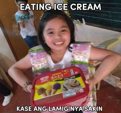 Bakit Ang Cold Mo, Pinoy Lunch, Cold Memes, Ice Cream Memes, Cold Meme, Memes Tagalog Hugot, Meme Bento, Eating Meme, Cold Jokes